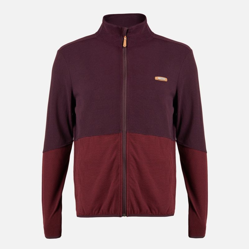 LIPPI - Poleron Hombre Stripes Nano-F Full Zip Vino Lippi