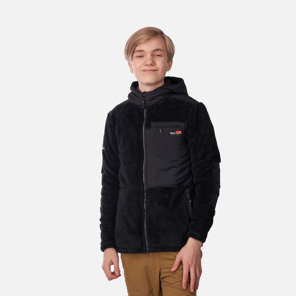 LIPPI - Chaqueta Teen Boy Bear Shaggy-Pro Hoody Jacket Verde Grisaceo Lippi