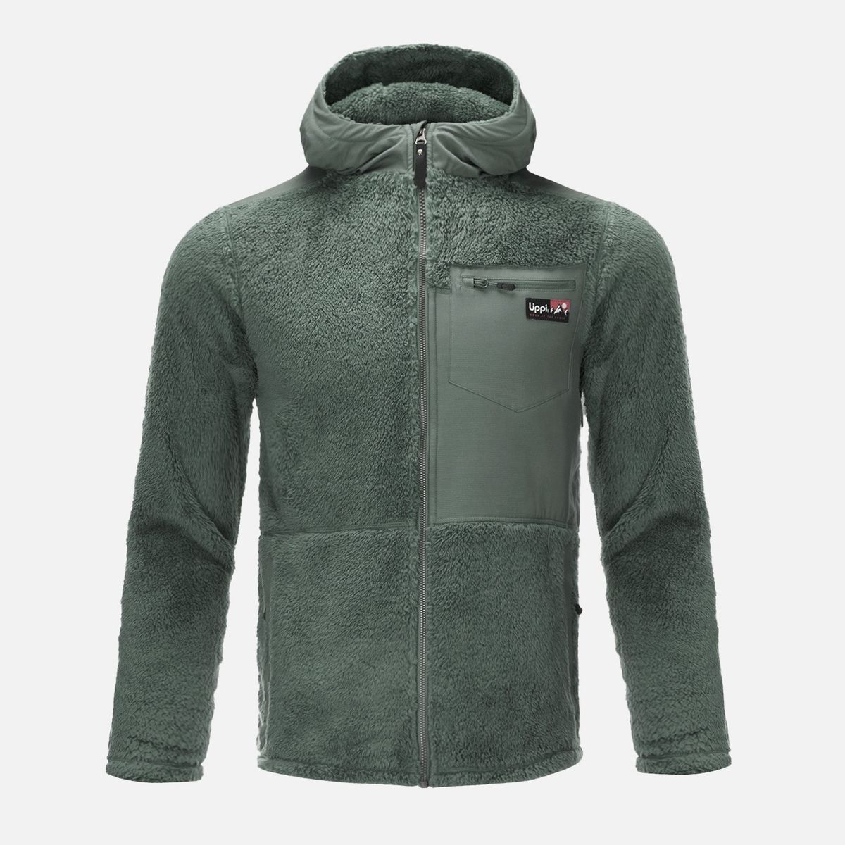 LIPPI - Chaqueta Teen Boy Bear Shaggy-Pro Hoody Jacket Verde Grisaceo Lippi