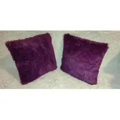 GENERICO - Pack de Funda para Cojínes - 2 Piezas Pelo Corto Morado