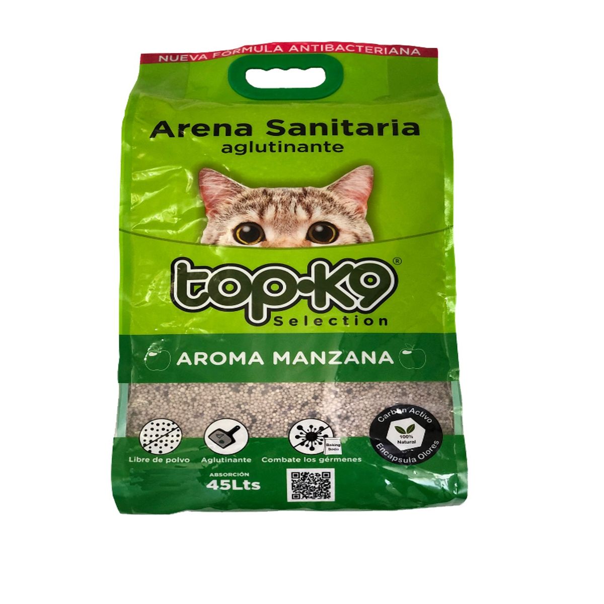 GENERICO - Arena Sanitaria Aglutinante Para Gatos 2kg Aroma Manzana.