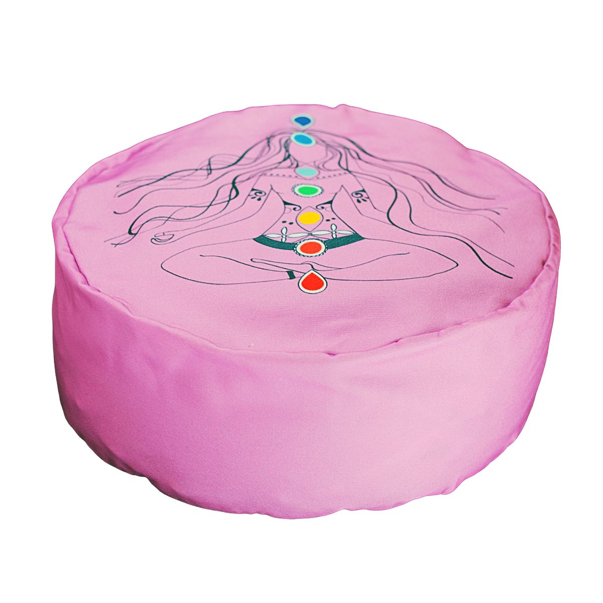 CEN - Zafu o Cojín de meditación Premium Relleno de Cáscara de Trigo Sarraceno