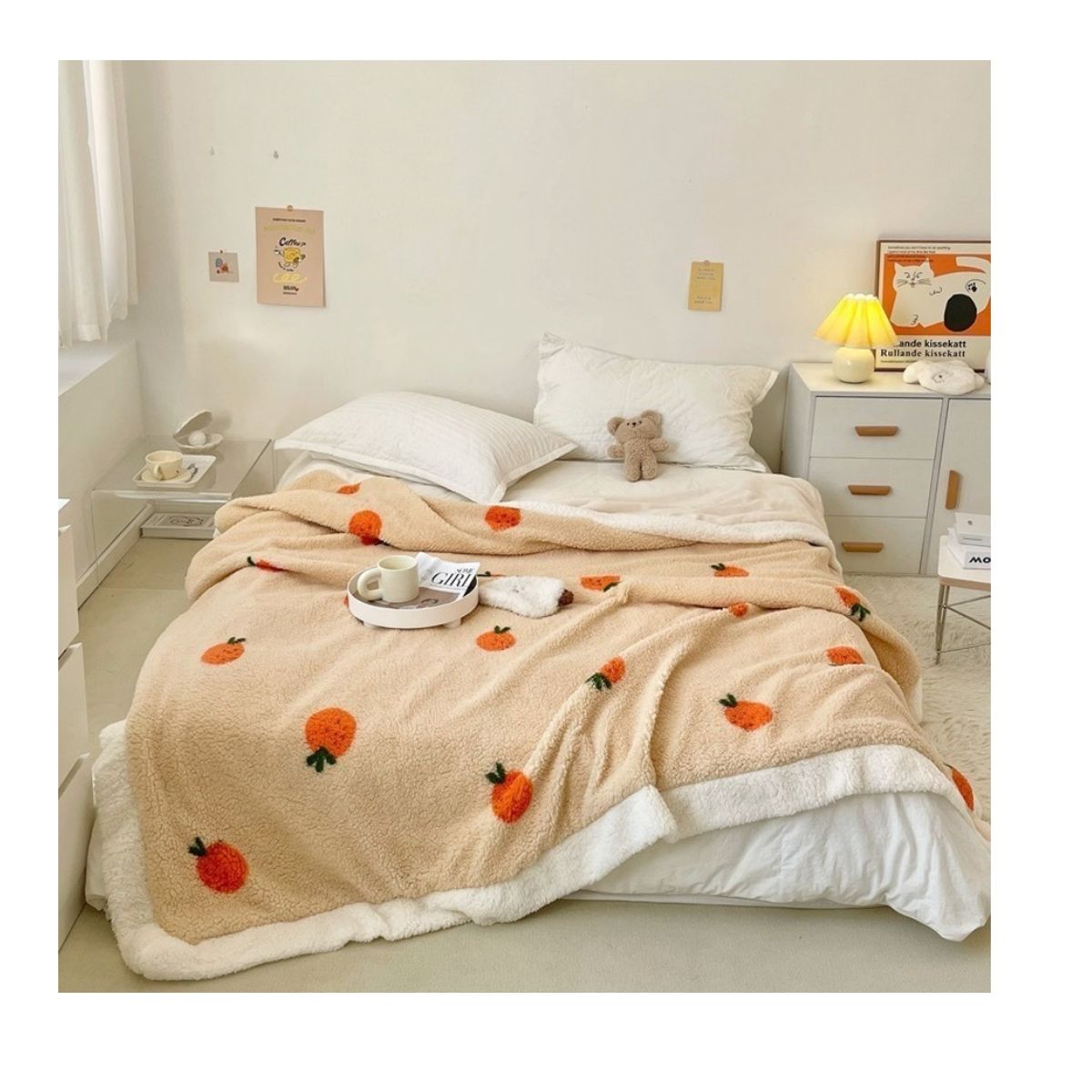 HOMER DESIGN - Frazada Manta Sherpa Polar Termica Hmmt4 2 Plazas 200*230cm