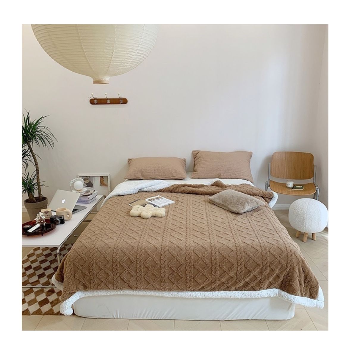 HOMER DESIGN - Frazada Manta Sherpa Polar Termica  2 Plazas 200*230cm hmmt25