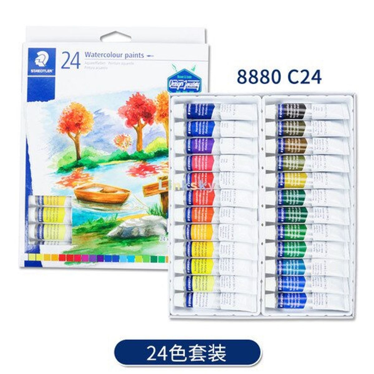 STAEDTLER - Set 24 pomos pintura Acuarela Karat 12ml