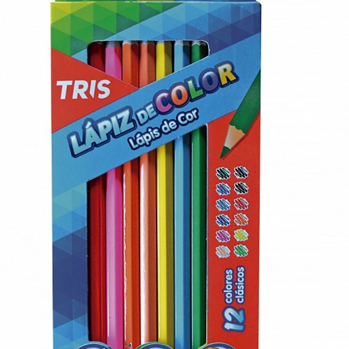 TRIS - Lápices 12 colores Trio
