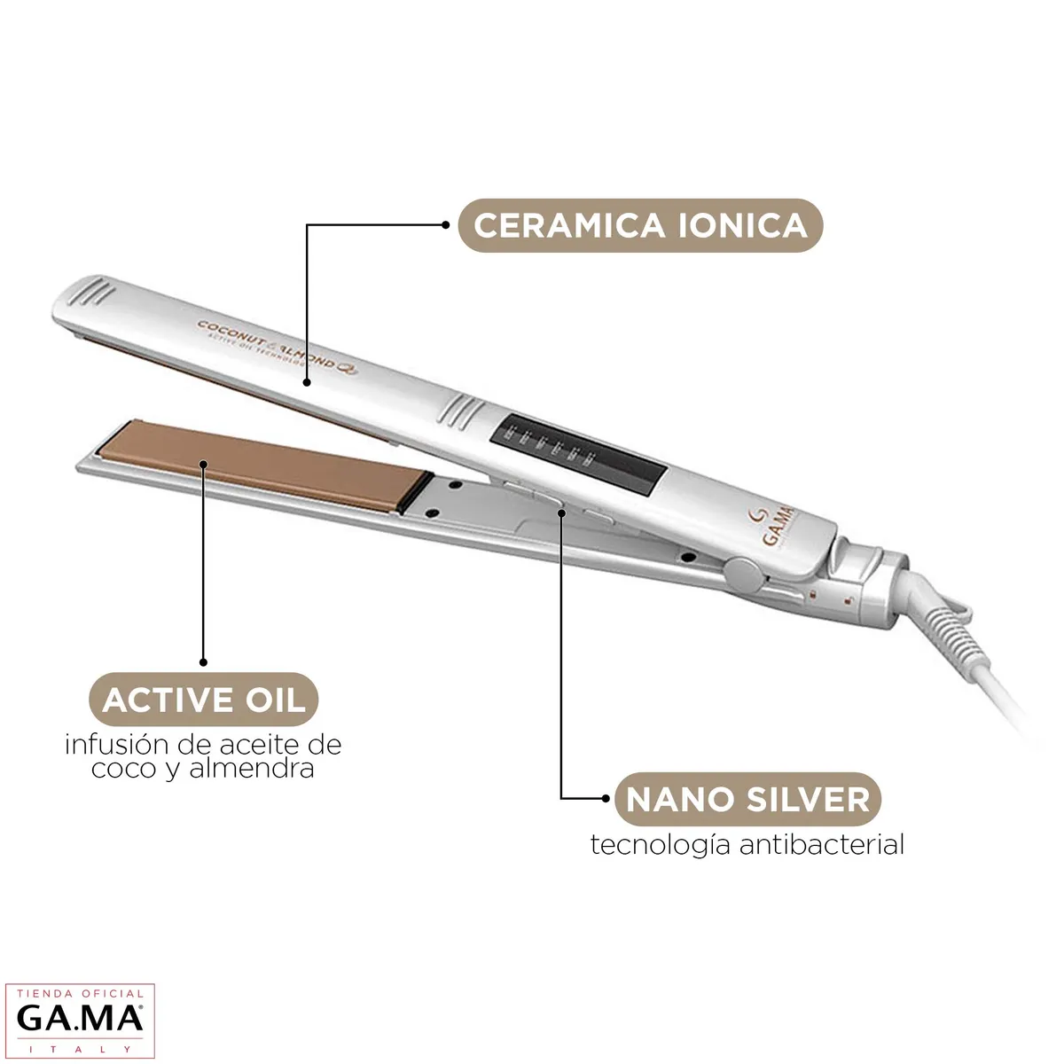 GAMA - Alisadora  Elegance Led Gama Coconut Almond Essential Oil