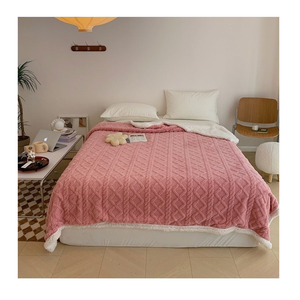HOMER DESIGN - Frazada Manta Sherpa Polar Termica 1.5 Plaza 150*200cm Hmmt28