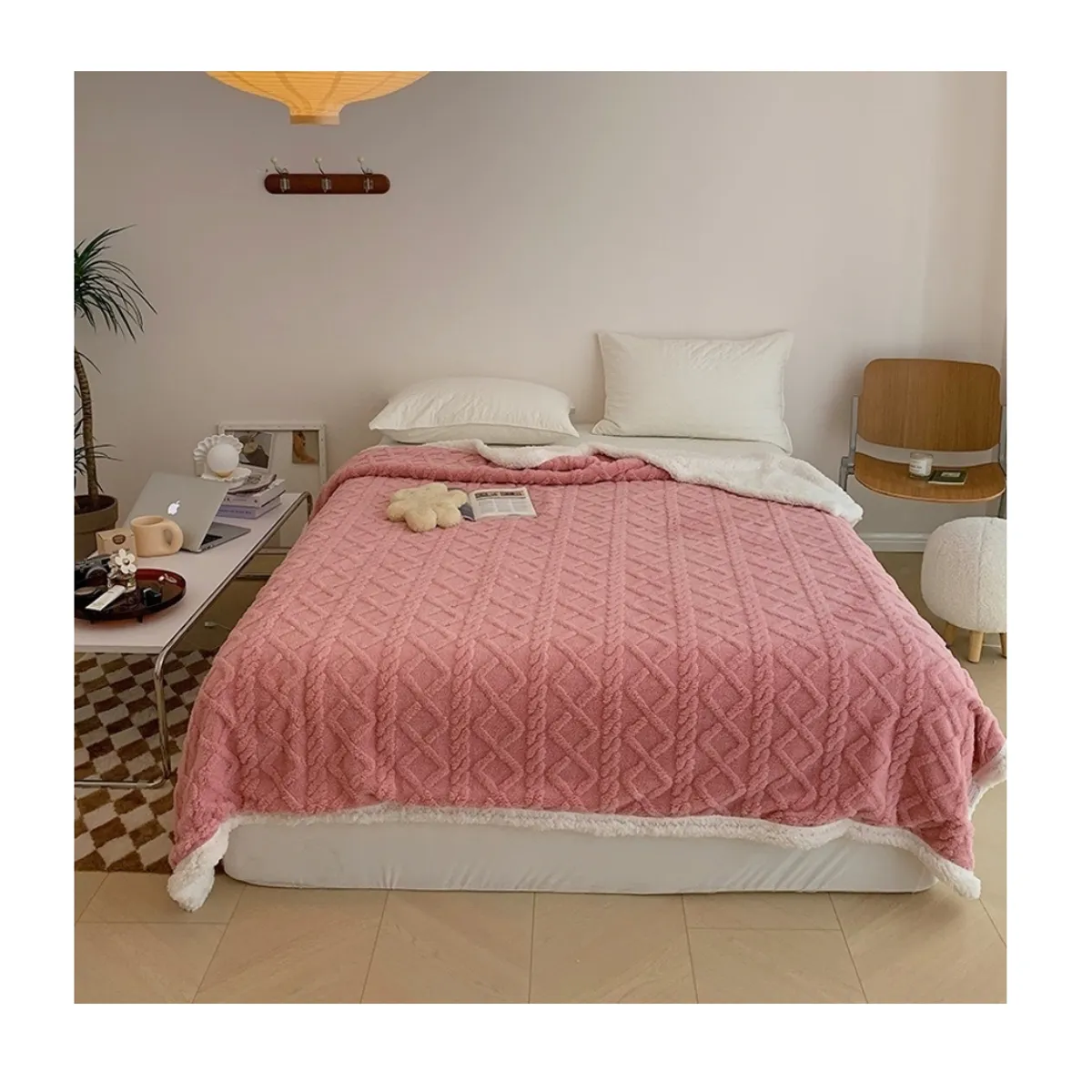 HOMER DESIGN - Frazada Manta Sherpa Polar Termica 1.5 Plaza 150*200cm Hmmt28