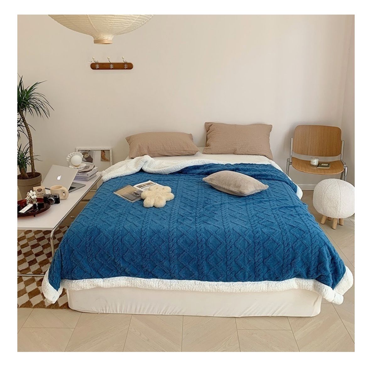 HOMER DESIGN - Frazada Manta Sherpa Polar Termica 1.5 Plaza 150*200cm Hmmt26