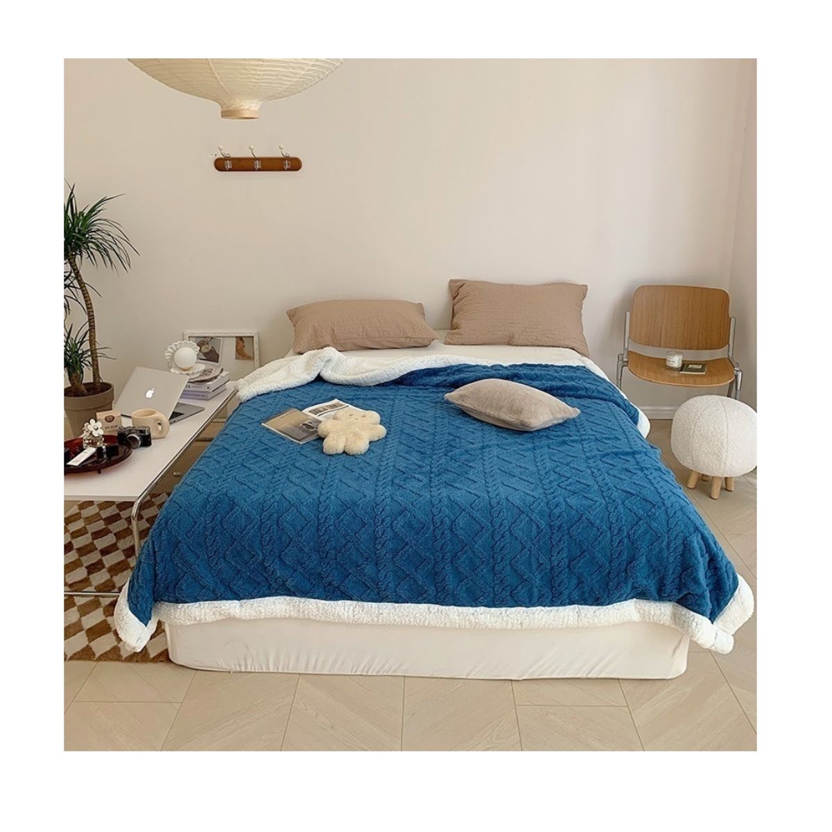 HOMER DESIGN - Frazada Manta Sherpa Polar Termica 1.5 Plaza 150*200cm Hmmt26