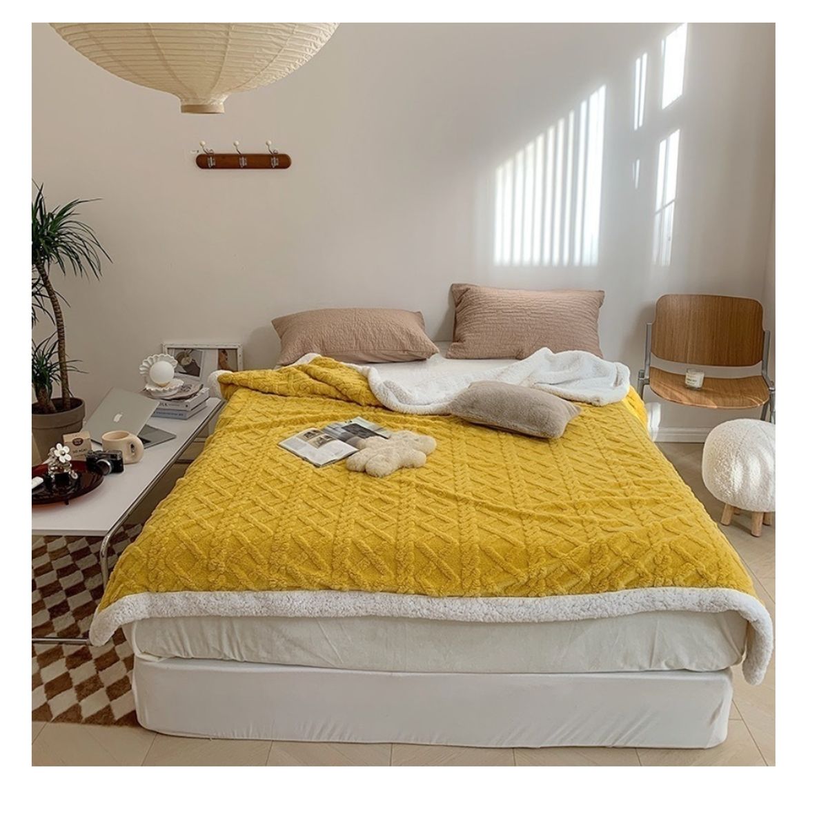 HOMER DESIGN - Frazada Manta Sherpa Polar Termica 1.5 Plaza 150*200cm Hmmt21