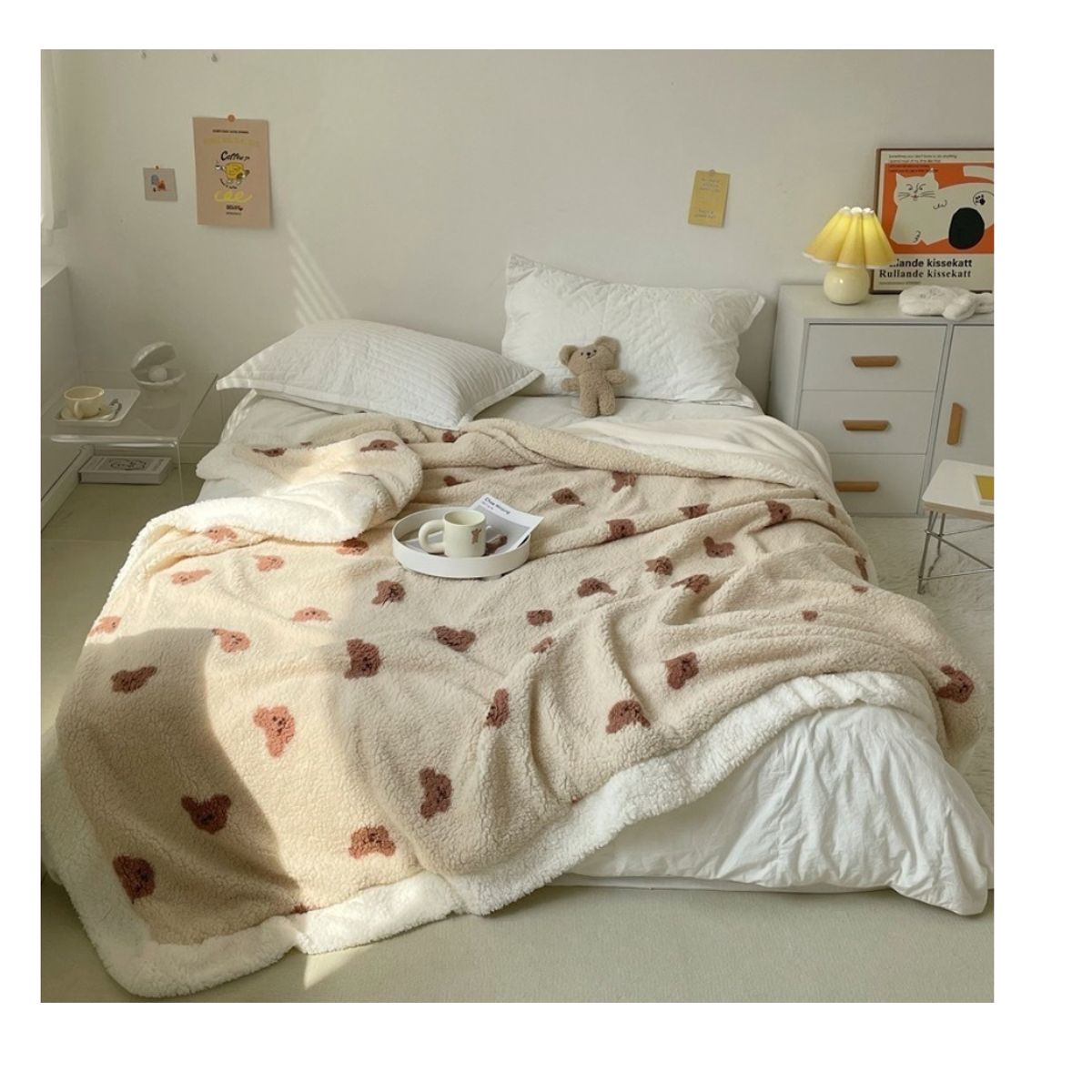 HOMER DESIGN - Frazada Manta Sherpa Polar Termica 1.5 Plaza 150*200cm Hmmt5