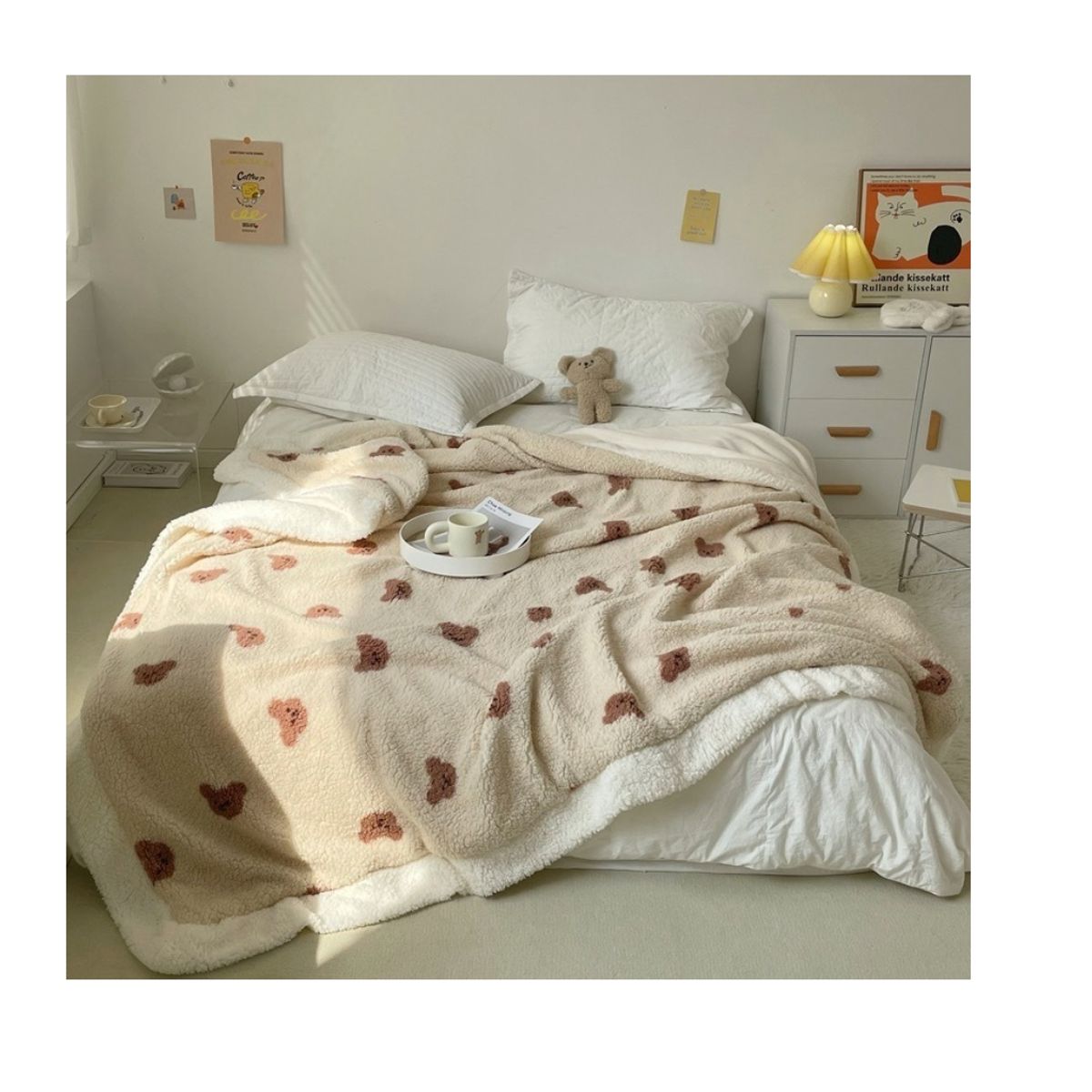 HOMER DESIGN - Frazada Manta Sherpa Polar Termica 1.5 Plaza 150*200cm Hmmt5