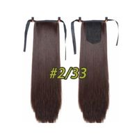 Postizos Extenciones De Cola Fibra Kanekalon Pelo Liso 2-33