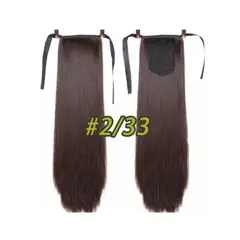 GENERICO - Postizos Extenciones De Cola Fibra Kanekalon Pelo Liso 2-33