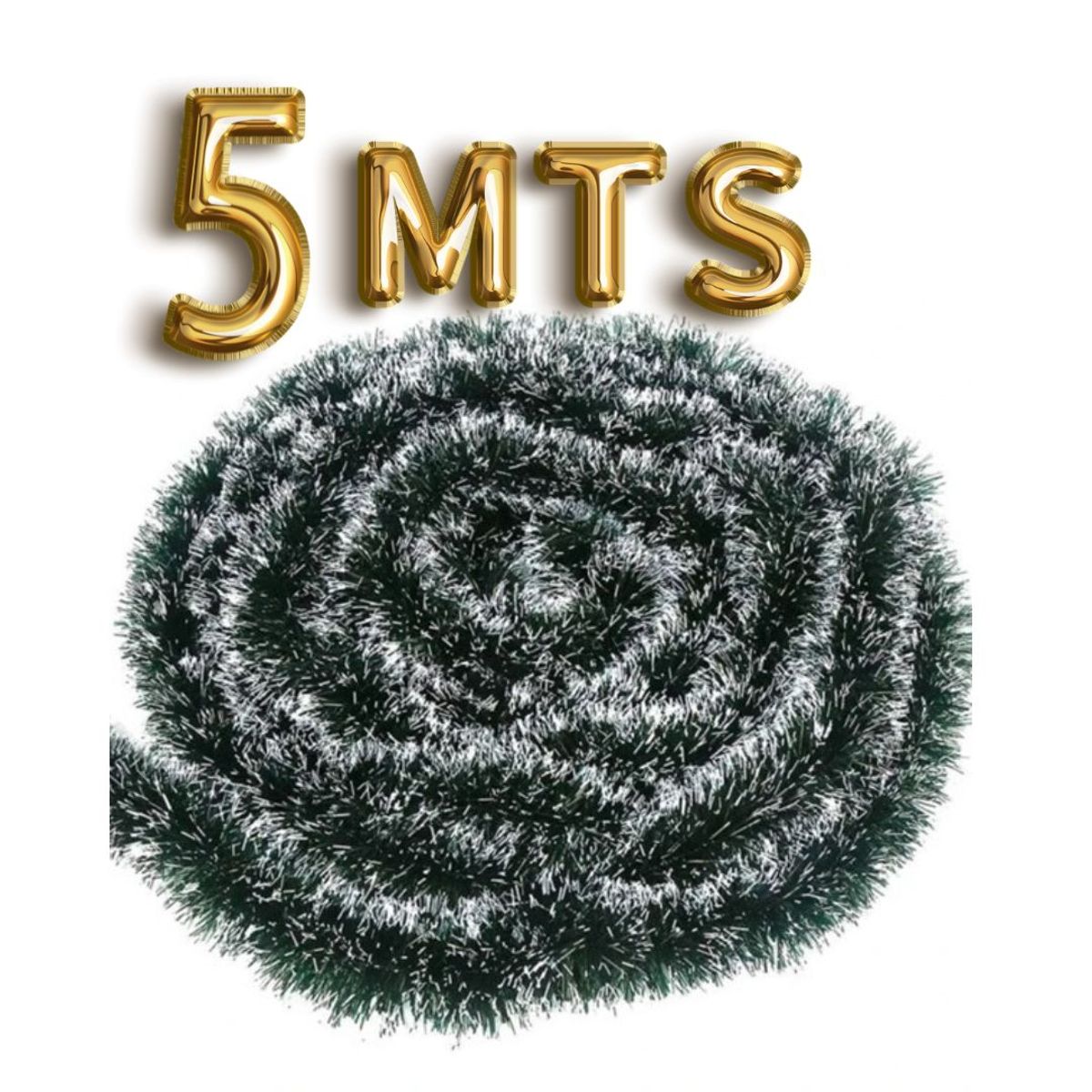 GENERICO - Guirnalda de Navidad Verde Con Borde Nieve 5 metros Decoración