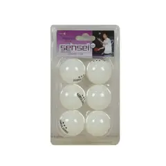SENSEI - Pack 6 Pelotas Ping Pong 3 Estrellas Pro