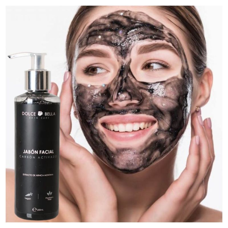 DOLCE BELLA - JABON FACIAL LIQUIDO CARBON ACTIVADO DOLCE BELLA