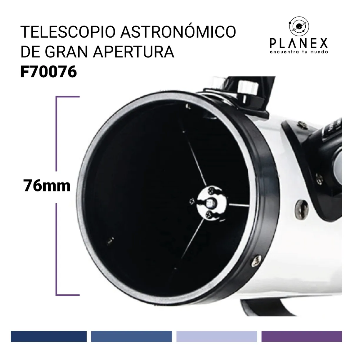 PLANEX - Telescopio Astronómico Newtoniano F70076 Planex + Soporte