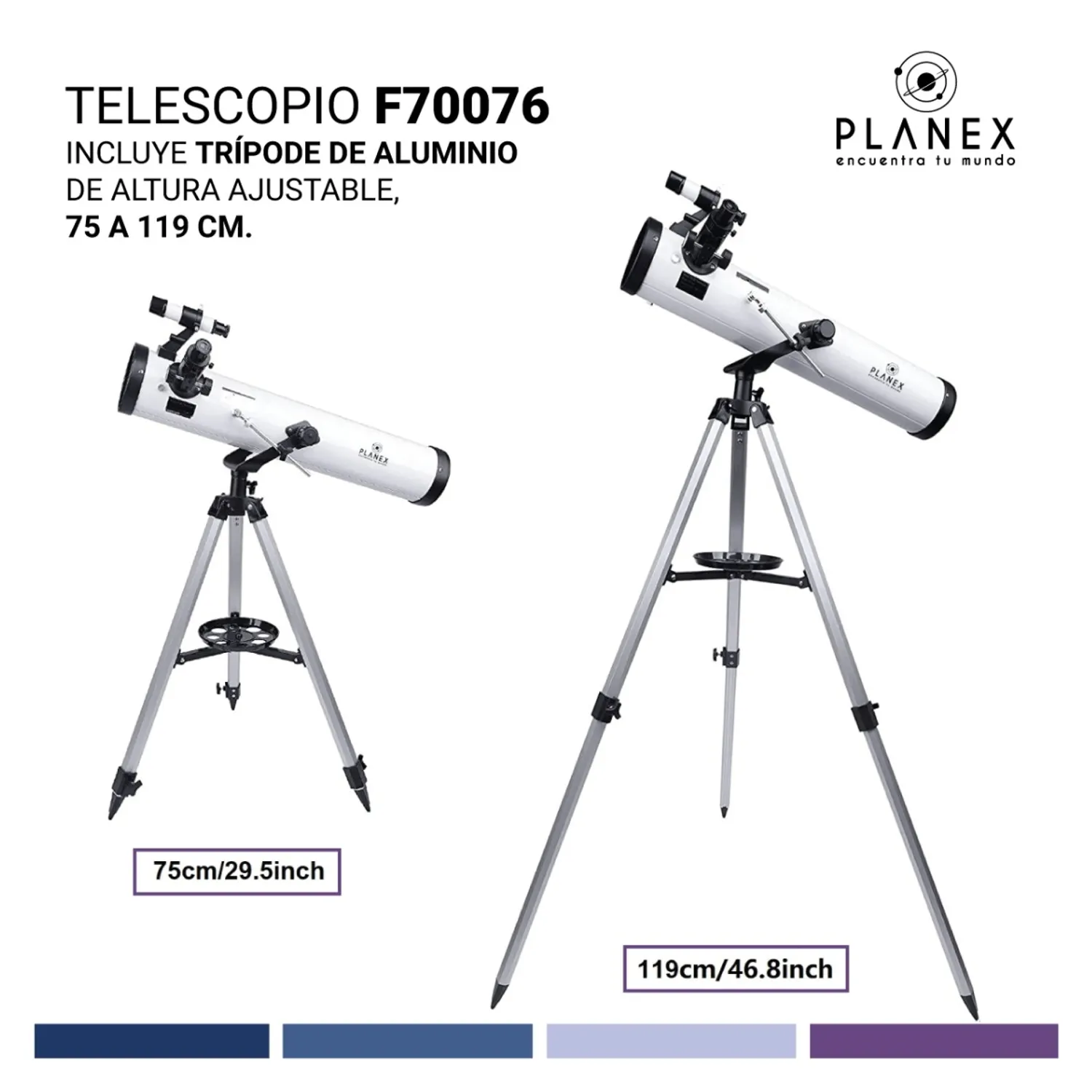 PLANEX Telescopio Astronómico Newtoniano F70076 Planex + Soporte