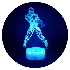 3DILUTION - Lámpara 3d ilusión Jhonatan Joestar Jojos Base Agrietada