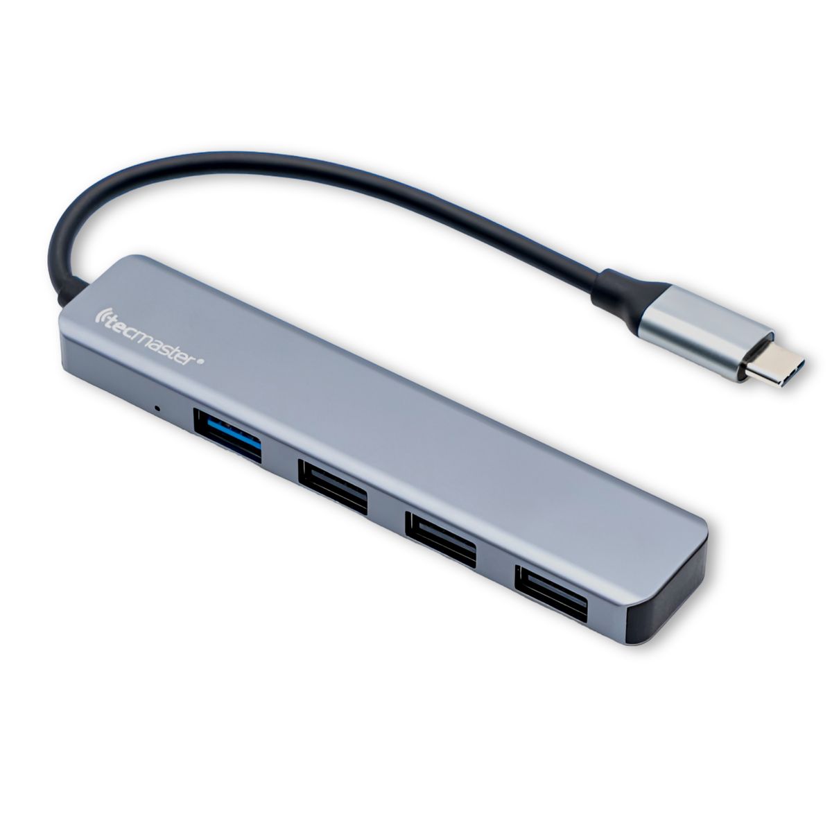 TECMASTER - Hub USB-C 3.0 High Speed 5 Gbps Aluminium Flat 4 Puertos USB