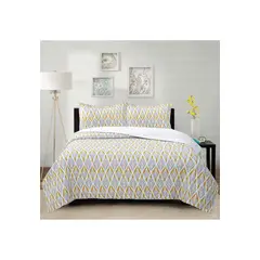 CHANTILLY - Cubrecama Micro Sherpa Geo Hojas 1.5P