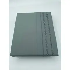 TODOHOGAR SANTIAGO DE CHILE - Juego de sabana con diseño bordado 2 plazas gris