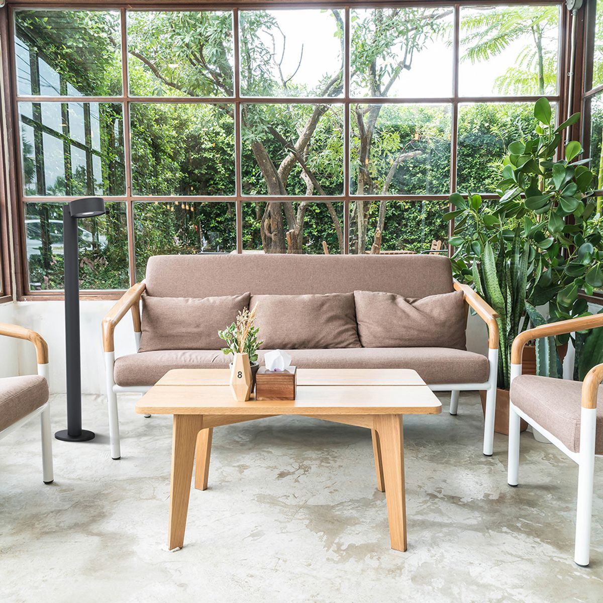 EGLO - Lámpara Pie Led Palosco Acero Negro 6W IP44 Cod98739