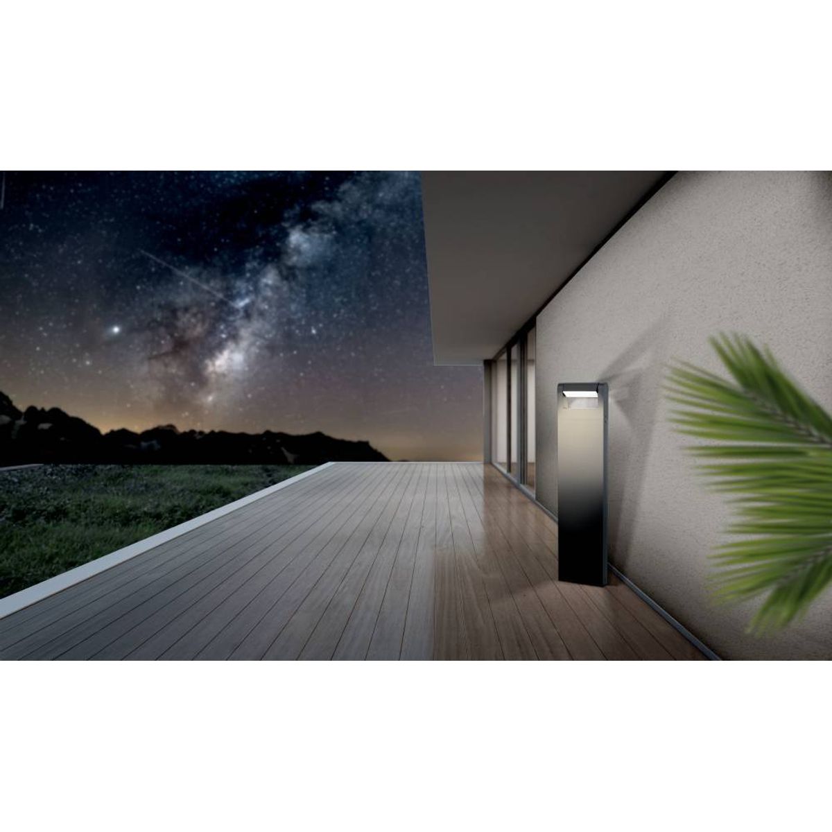 EGLO - Lámpara Pie Brianza Negro 5W IP44 Led incluida Cod98708