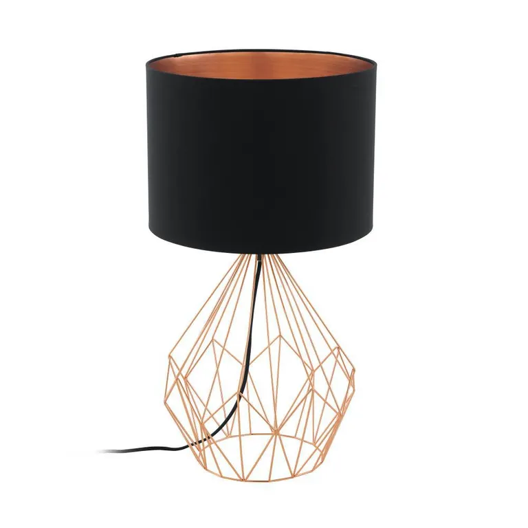 Lampara Sobremesa Pedregal Acero Cobre DM350 H645 1x60W E27