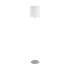 EGLO - Lámpara Pie Pasteri Acero Blanco DM280 H1575 1x60W E27 Cod95164