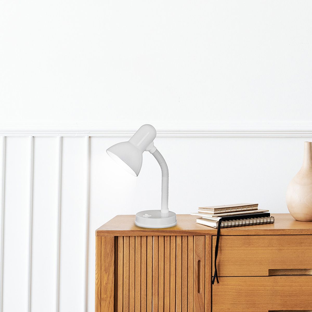 EGLO - Lámpara Escritorio E27 Basic Blanco 9229