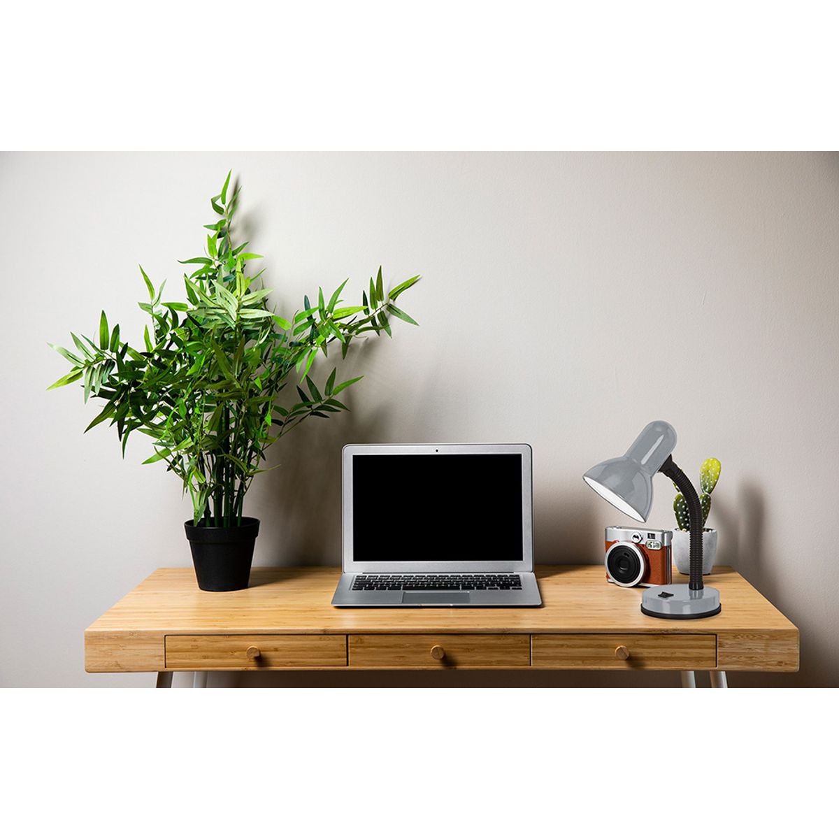 EGLO - Lámpara Escritorio Basic 1 Plata E27 Cod.90977