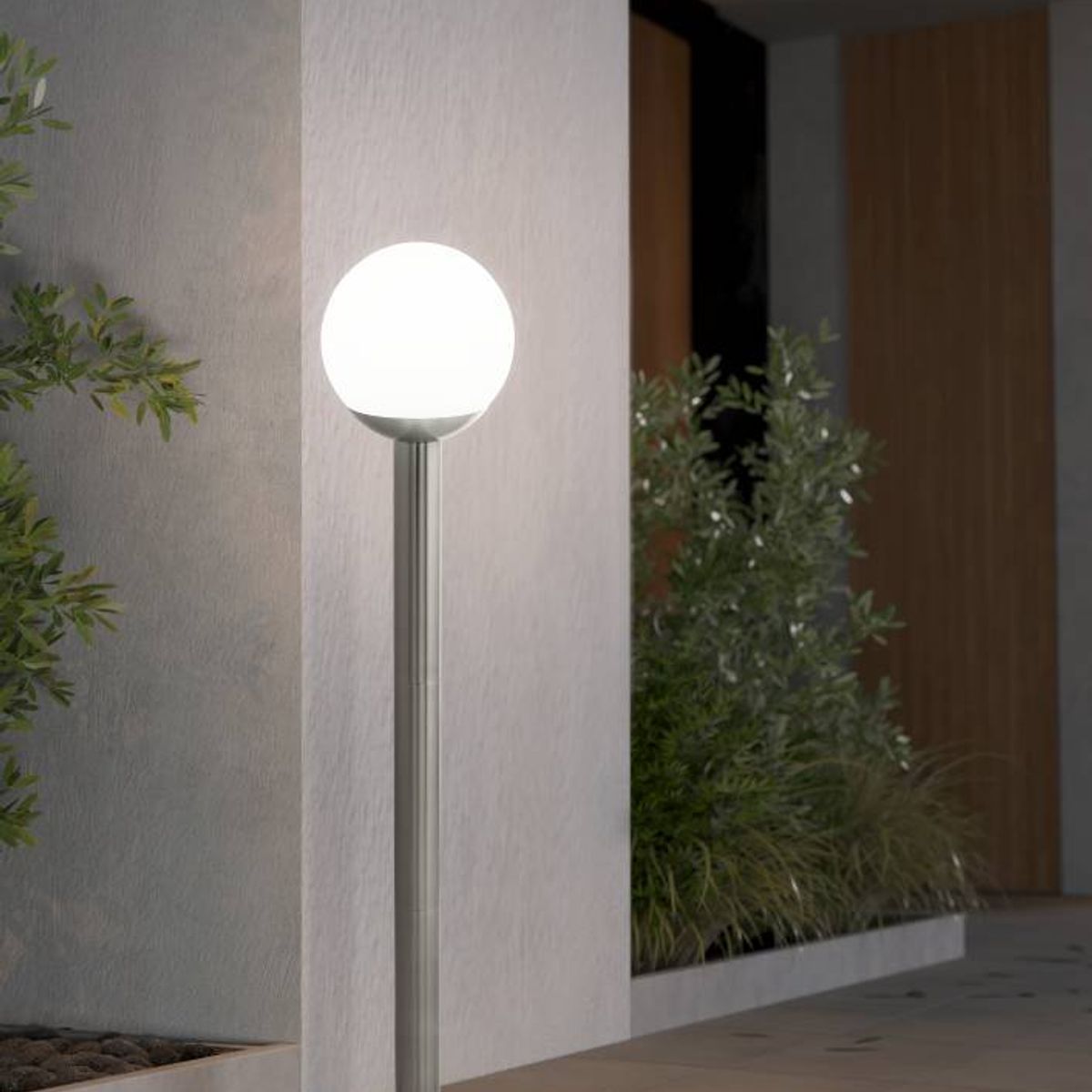 EGLO - Lámpara Pie Nisia Acero Inoxidable 1X9W E27 Cod900267