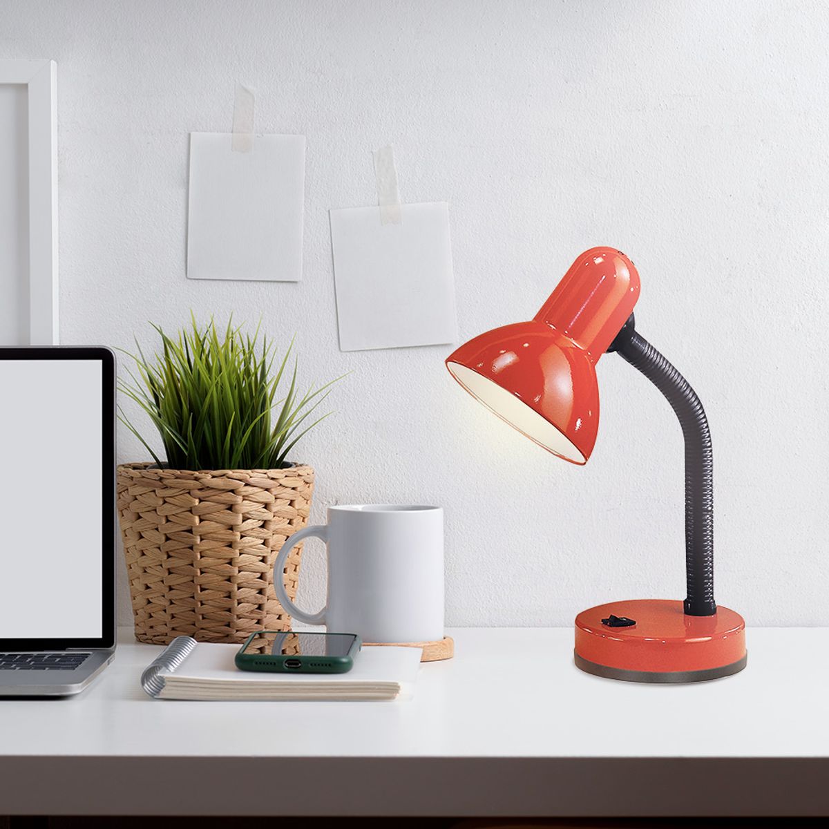 EGLO - Lámpara Escritorio Basic Rojo 1X40W E27 Cod9230