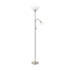 EGLO - Lámpara Pie Up 2 Níquel Satinado 1X60W E27 Cod.82842
