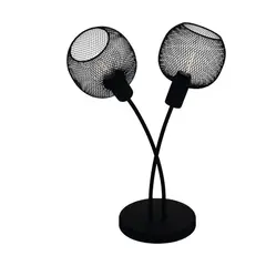 EGLO - Lamparas Sobremesa Wrington Acero Negro H455 2x40W E14 Cod. 43376