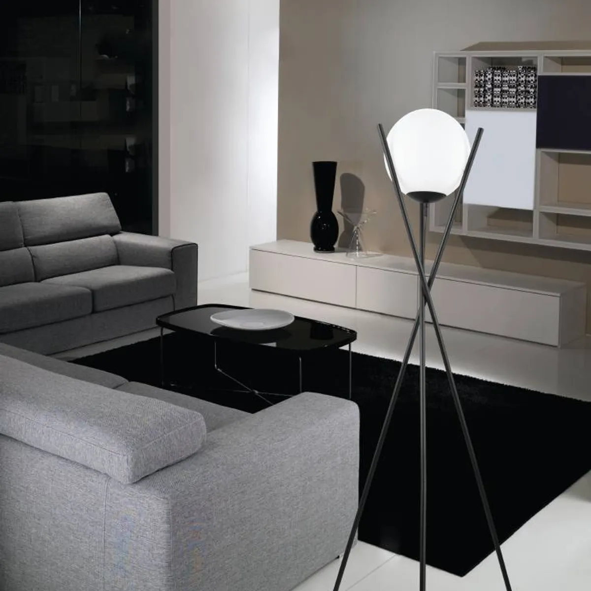 EGLO - Lámpara Pie Salvezinas Acero Negro E27 1X25W cod39594