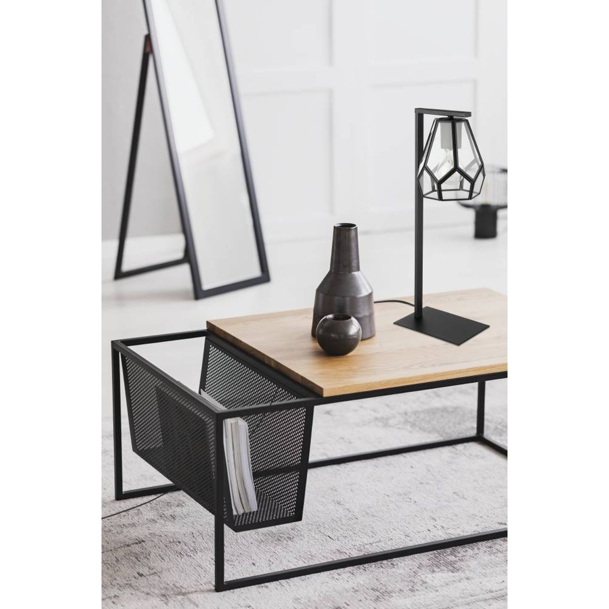 EGLO - Lamparas Sobremesa Mardyke Acero Negro H505 E27 1x40W IP20 Cod43646