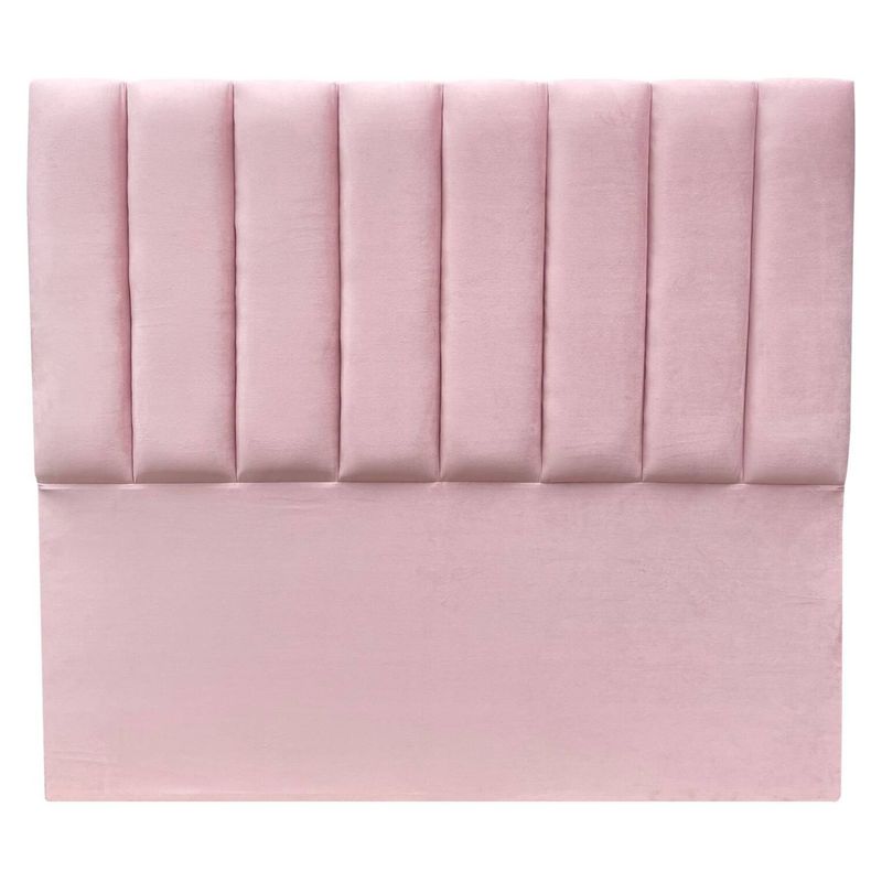 VINTAGE MOBEL - Respaldo de cama  1.5 plaza Tubular Felpa Palo Rosa