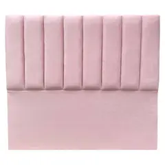 VINTAGE MOBEL - Respaldo de cama 1.5 plaza Tubular Felpa Palo Rosa