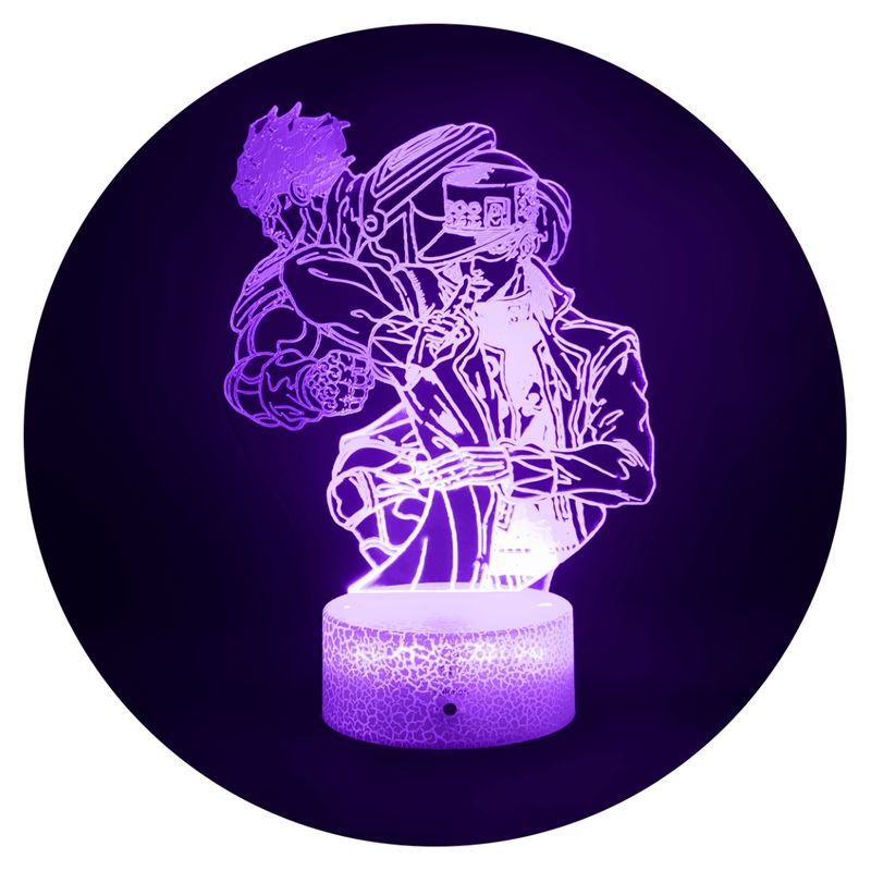 3DILUTION - Lámpara 3d ilusión Jotaro Kujo Jojos Base Agrietada