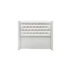 VINTAGE MOBEL - Respaldo de cama full size Capitone Lino Marfil Flugel