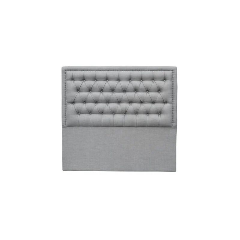 VINTAGE MOBEL - Respaldo de cama Super King  Lino Gris Plata Rahmen