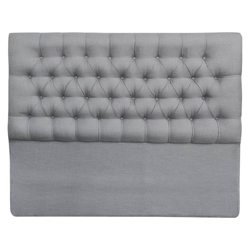 VINTAGE MOBEL - Respaldo de cama Super King  Lino Gris Plata