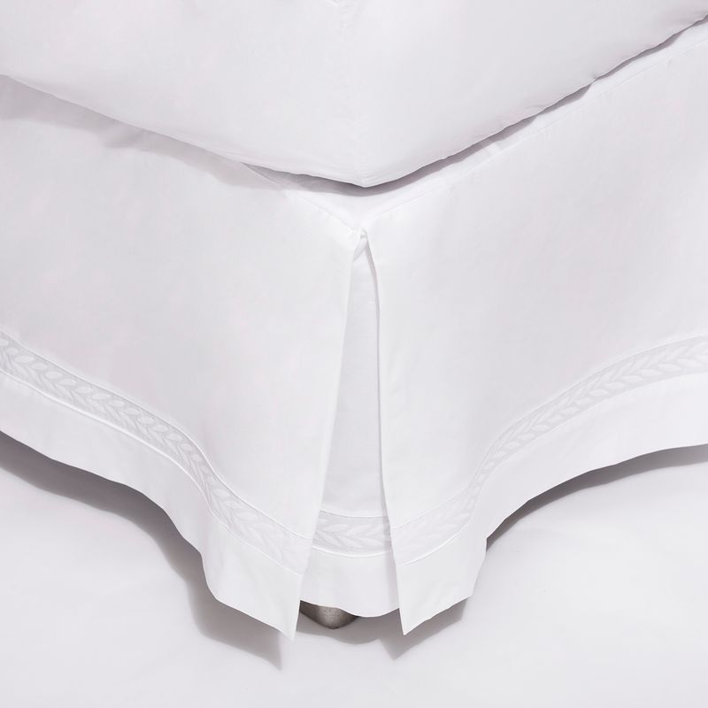NINA HERRERA - Faldón Básico Espiga Blanco 220 Hilos Super King