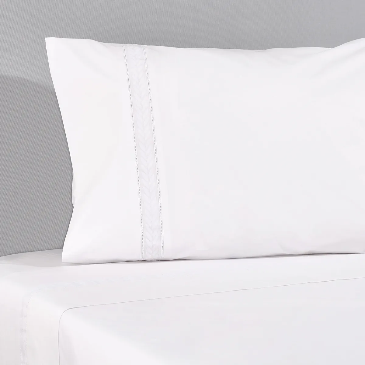 NINA HERRERA - Sábana Básica Espiga Blanco 220 Hilos 2 Plazas