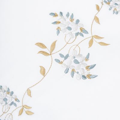 Imagen 2 del producto Cubreplumón Bordado Enredadera Azul 220 Hilos Super King